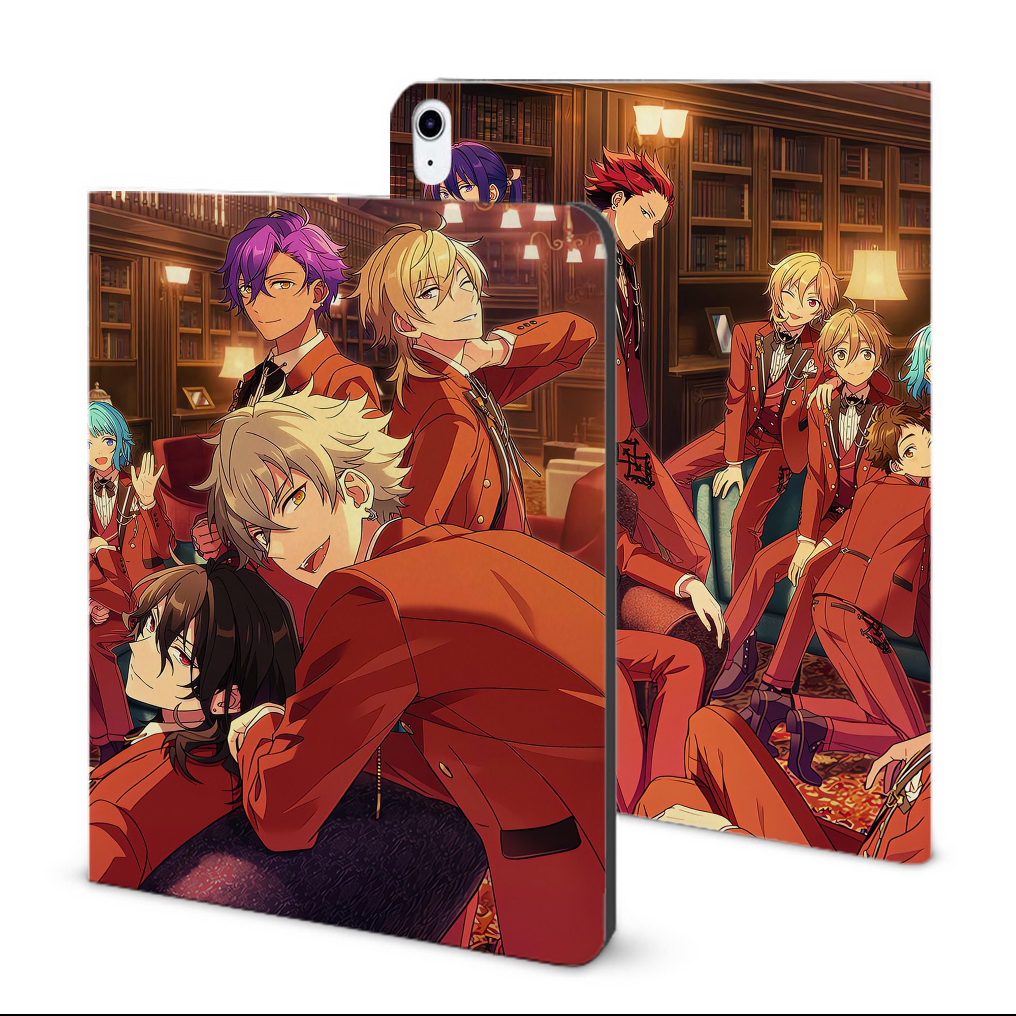 （画像用） あんさんぶるスターズ! Ensemble Stars IPad ケース ブック型 PUレザー TPU 耐衝撃 軽量 薄型 ペン収納なし 全面保護 IPad 各モデル対応